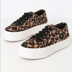 Steve Madden Emmi Leopard Print Platform Sneakers